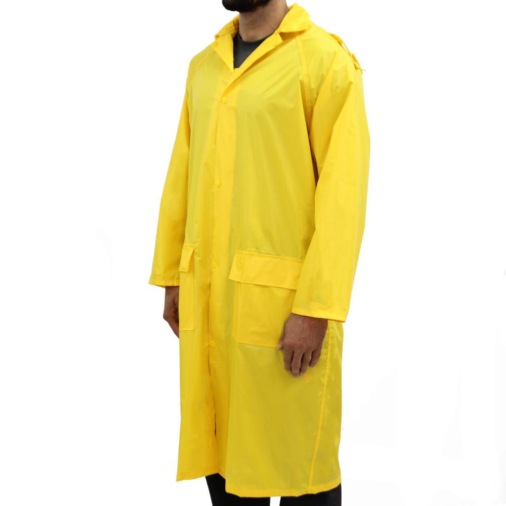 Pelerina ploaie impermeabila PPD, PVC si textil, cu gluga, galben, marimea L