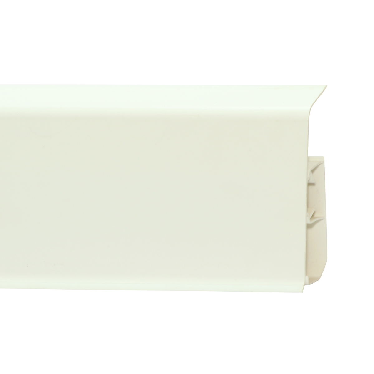 Plinta parchet PVC, alb mat, dublu canal cablu, alb mat, 2200 x 22 x 80 mm