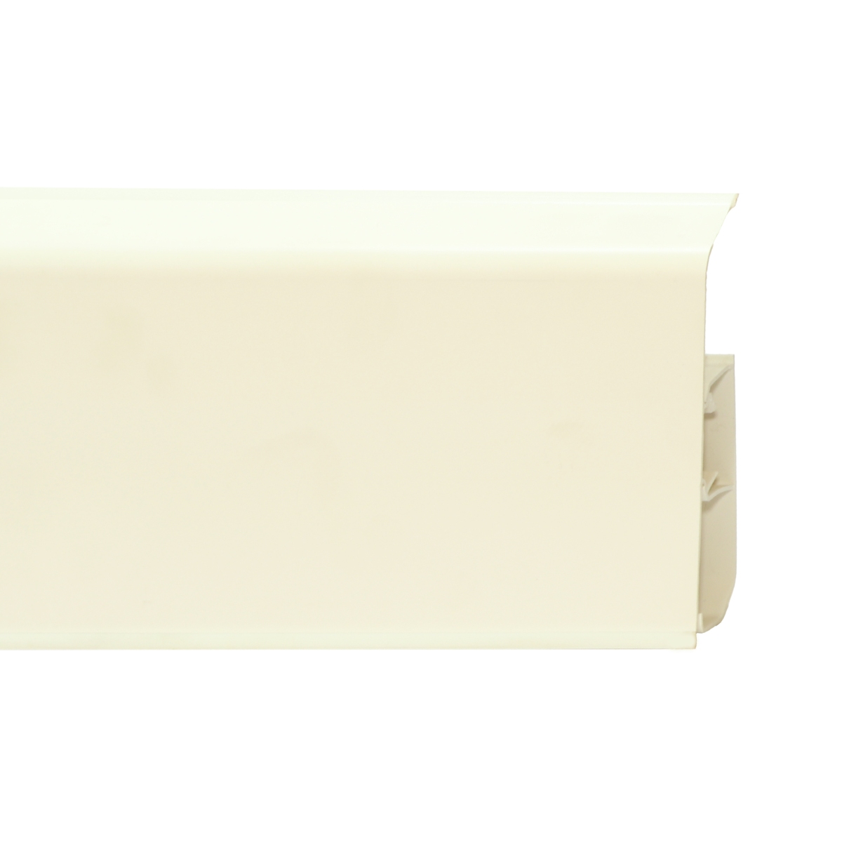 Plinta parchet PVC, crem uni Vanila, dublu canal cablu, 2200 x 22 x 80 mm