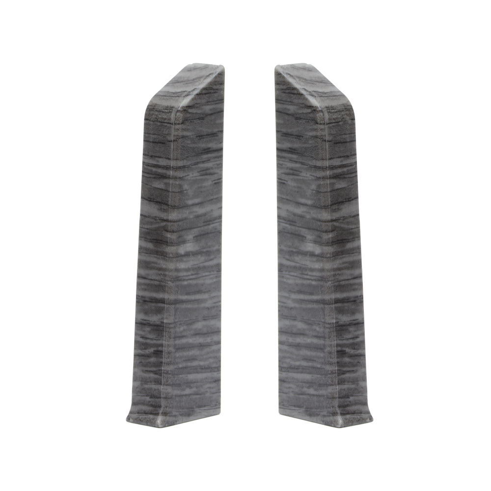 Set terminatie plinta parchet stanga/dreapta, stejar Elinga, PVC, 80 x 22 mm, 2 bucati/set