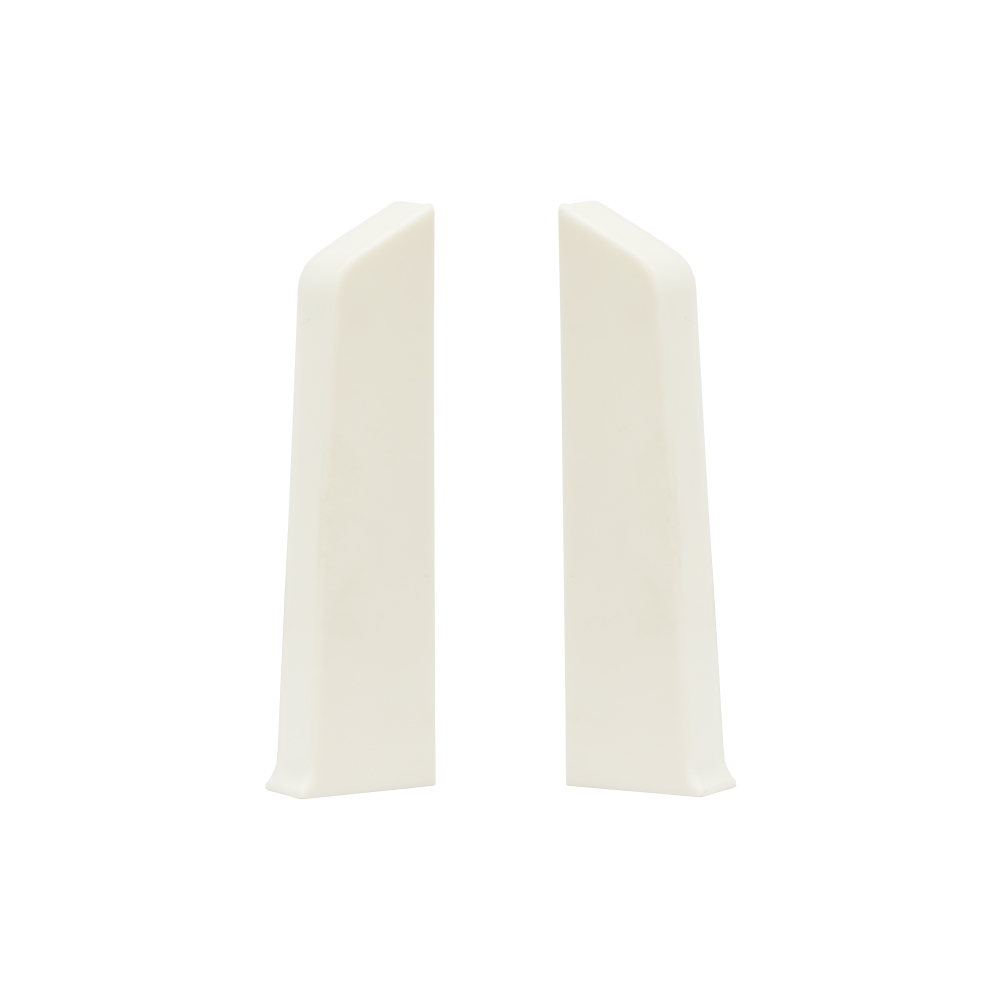 Set terminatie plinta parchet stanga/dreapta, stejar alb, PVC, 80 x 22 mm, 2 bucati/set
