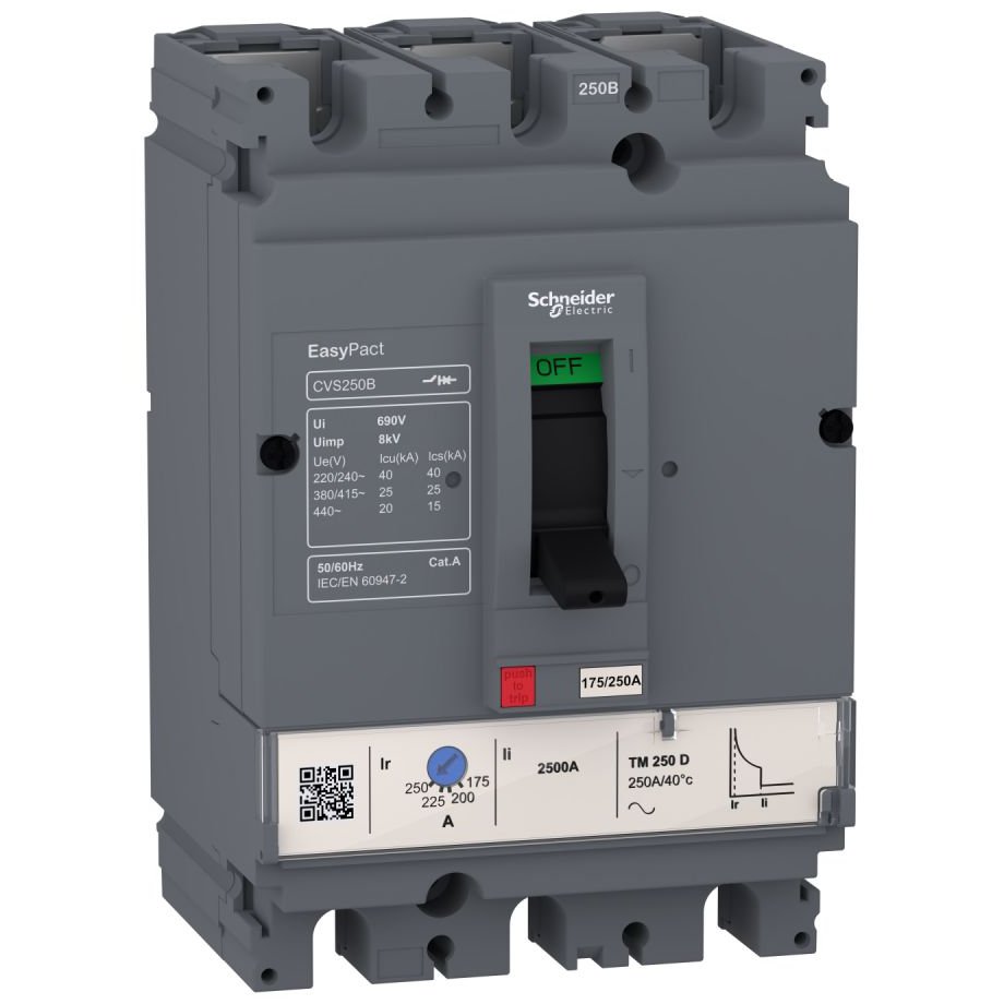 Intreruptor automat MCCB tip usol CVS160B Tm160D 3P, 25kA, fix, 160A Schneider LV516303