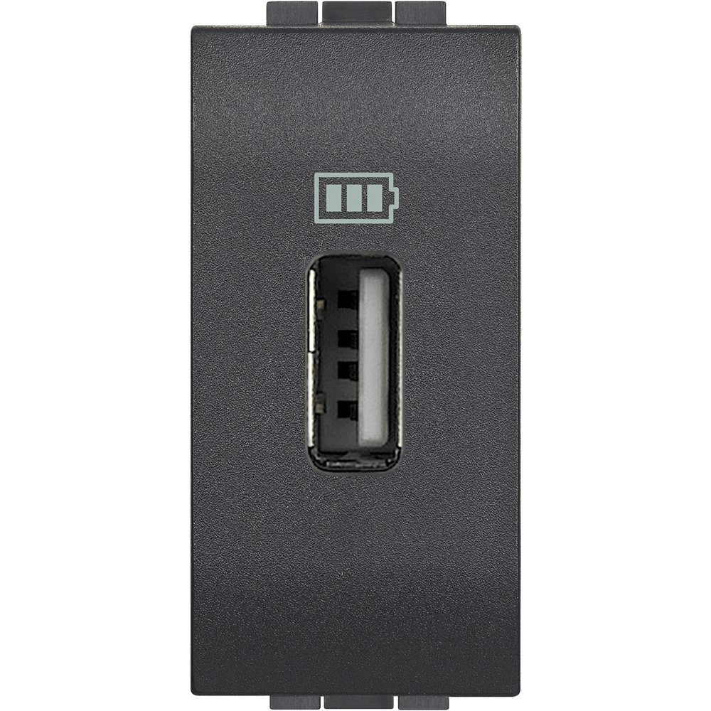 Incarcator usb 1 modul 5Vdc Bticino Living Light L4285C1, antracit