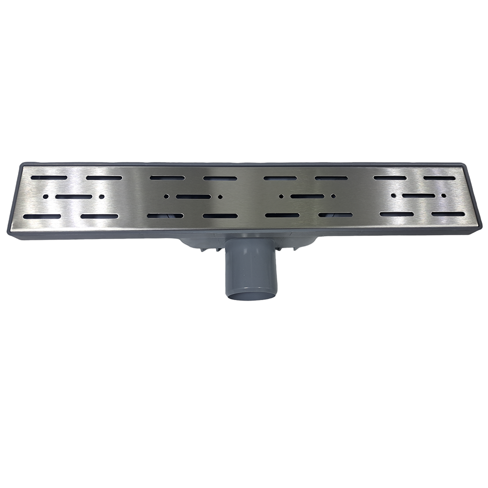Rigola de dus, cu gratar, metal/PVC, 40 cm