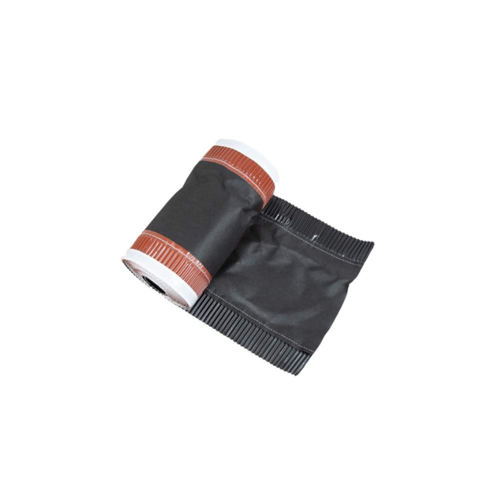 Banda aerisire coama, aluminiu, maro RAL 8004, 310 mm x 5 m