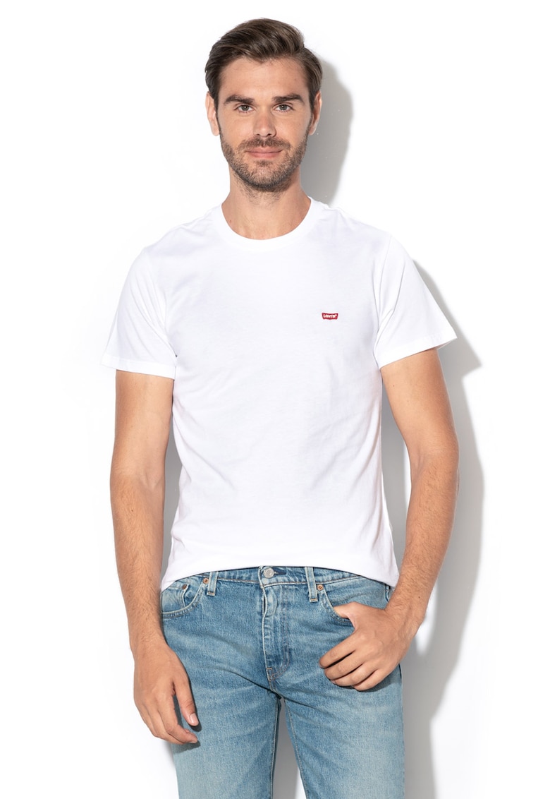 Tricou din bumbac cu logo brodat 56605