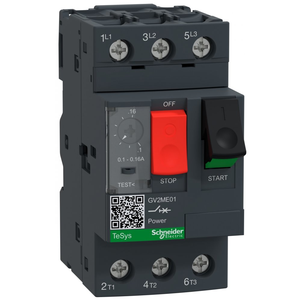 Disjunctor Motor Schneider GV2ME01AP , 3P, 0.1-0.16A, 50Hz