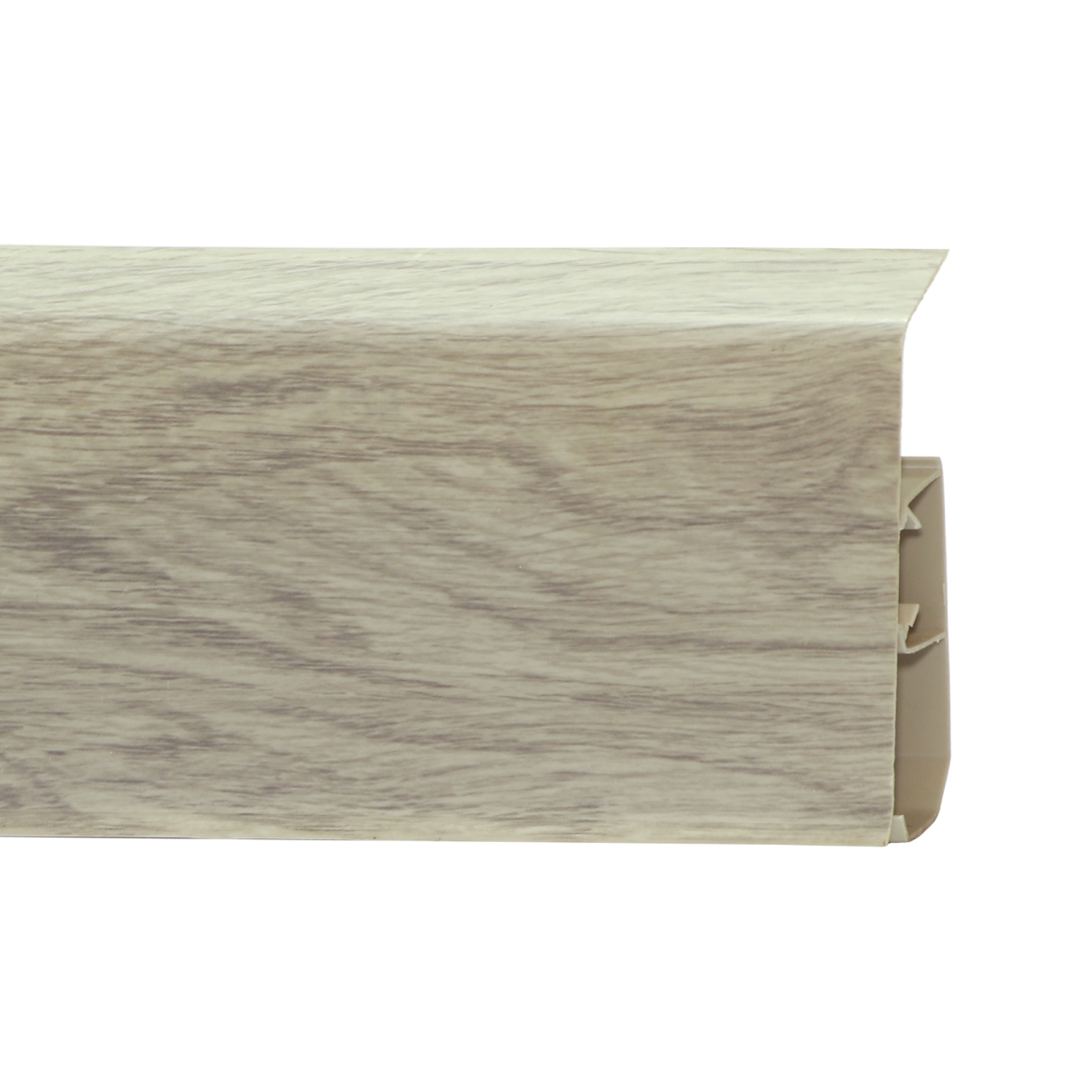 Plinta parchet cu dublu canal cablu PVC, stejar Venice, 2200 x 22 x 80 mm