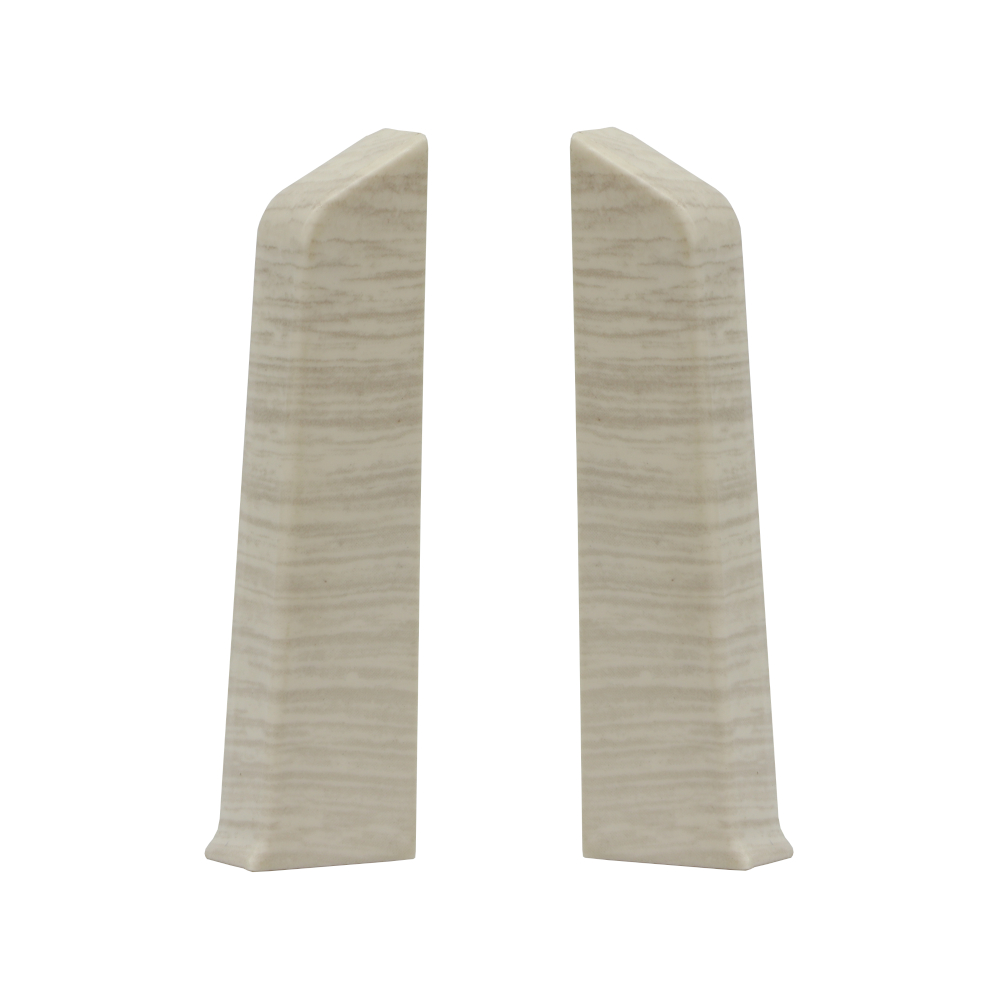 Set terminatie plinta parchet stanga/dreapta, stejar Henry Chestnut, PVC, 80 x 22 mm, 2 bucati/set