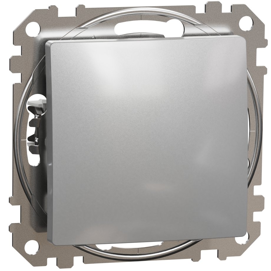 Intrerupator cu revenire 10A, Schneider, SDD113111, Sedna Design, aluminiu
