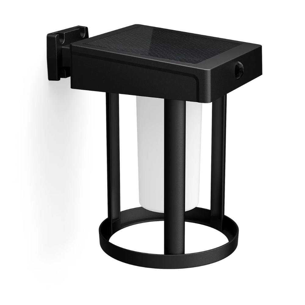 Aplica exterior Philips Camill, cu senzor, 1.4 W, plastic, rotund, negru, IP44