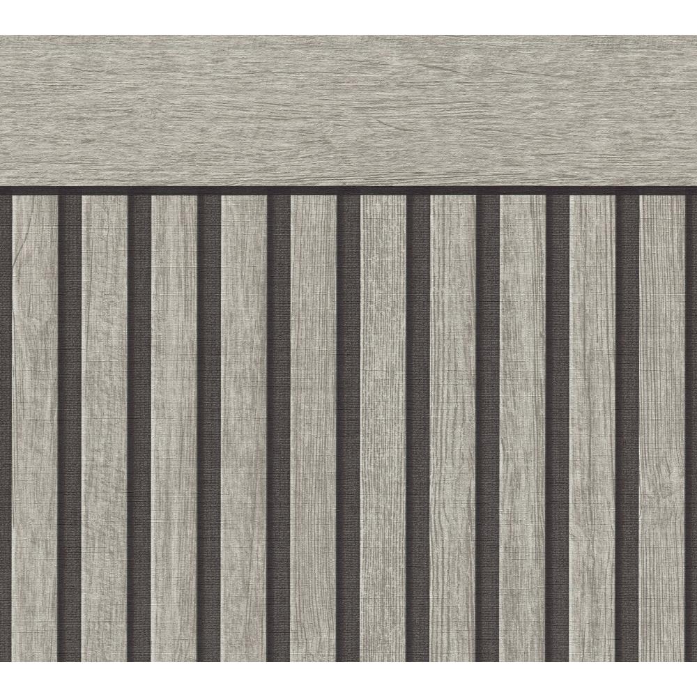 Tapet vinil As Creation 397442, gri, model tip riflaj lemn, 5 x 1.06 m
