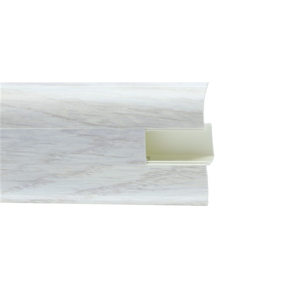 Plinta parchet PVC, stejar Alanso, canal cablu, 2500 x 22 x 55 mm