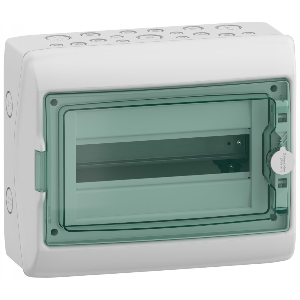 Tablou electric aparent Kaedra, Ip 65, 1 X 12 module, usa transparenta Schneider 13981