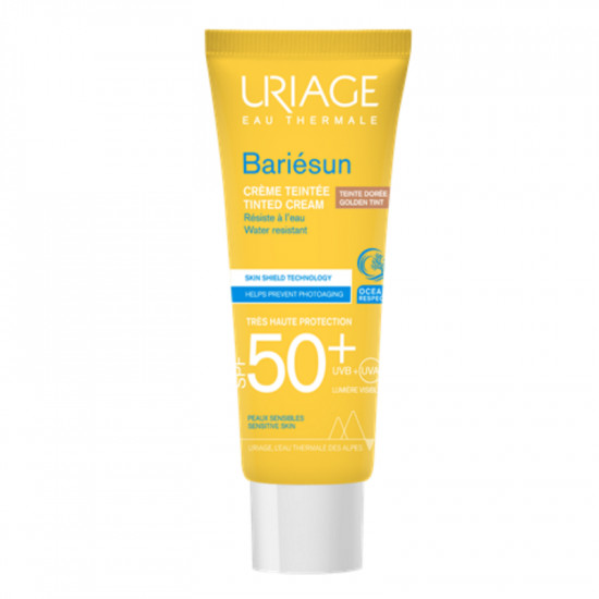 Crema colorata protectie solara SPF 50+ Bariesun, Uriage (Concentratie: Protectie solara, Gramaj: 50 ml, Culoare produse: Gold)