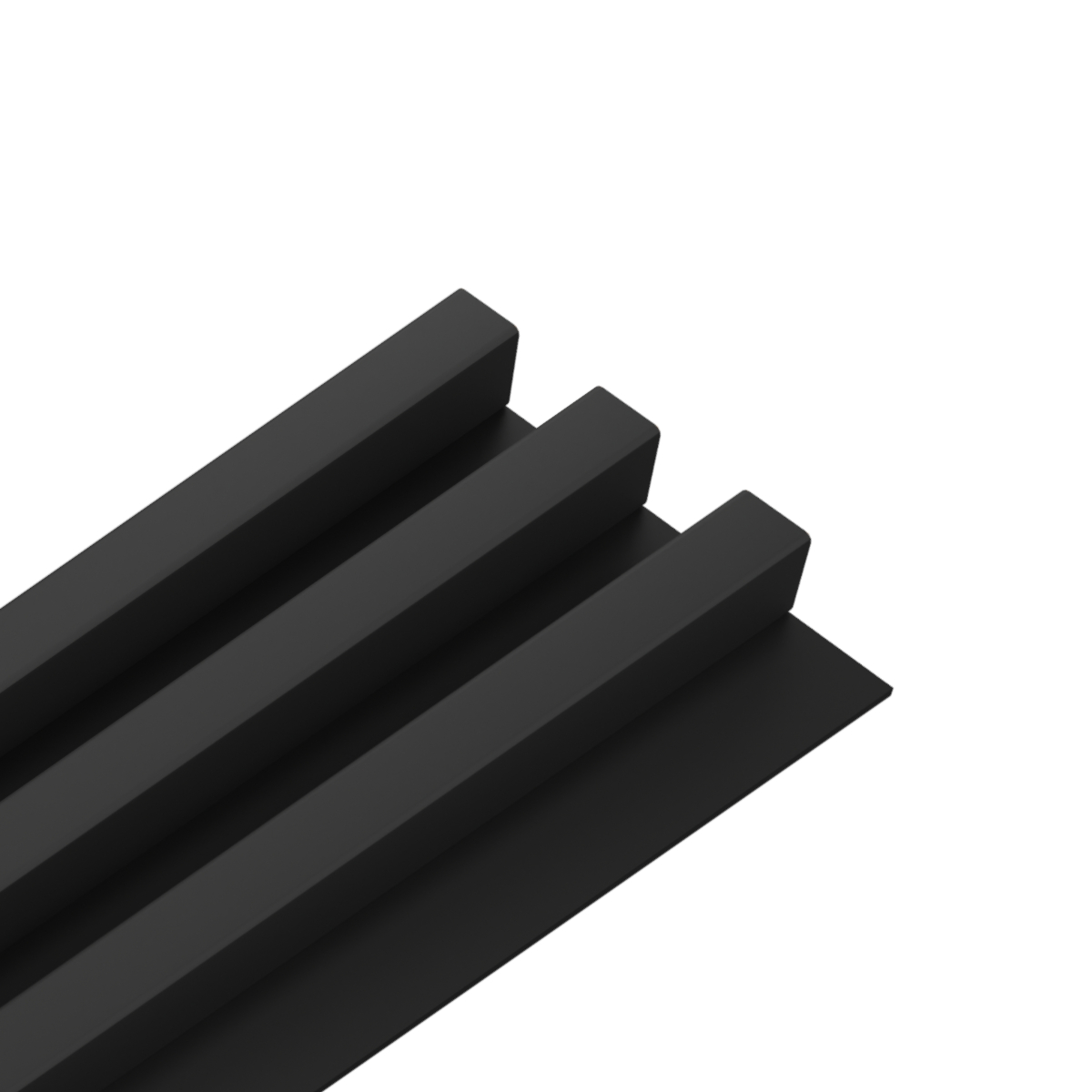 Panou decorativ Linea Slim, 3 lamele, MDF, negru, interior, 265 x 15 cm