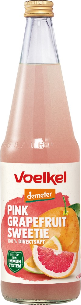 Suc bio de grapefruit roz, 700ml Voelkel