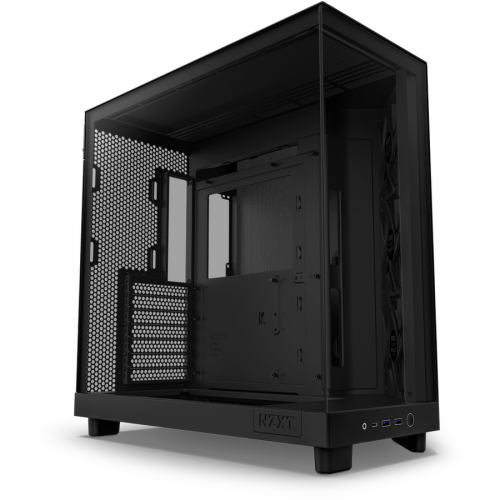 Carcasa H6 Flow Compact Dual-Chamber MiddleTower Fara Sursa Negru