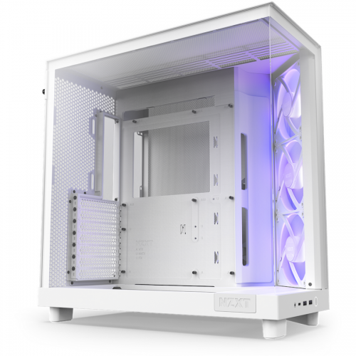 Carcasa H6 Flow RGB Compact Dual-Chamber MiddleTower Alb