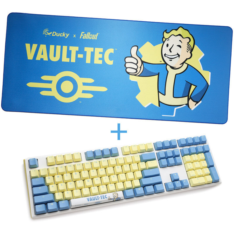Tastatura Ducky x Fallout Vault-Tec Limited Edition One 3 Gaming + Mousepad MX-Speed-Silver