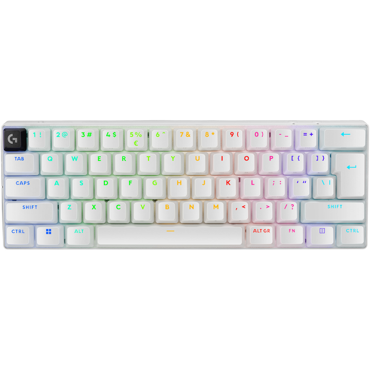 Tastatura Gaming Mecanica G Pro X 60 Lightspeed Ultra Compact TKL   Lightsync RGB Alb