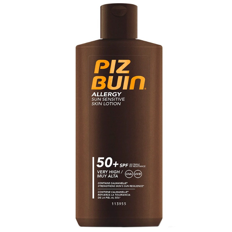 Lotiune cu protecție solară pentru piele sensibila cu SPF 50+ Alergie, Piz Buin (Concentratie: Lotiune, Gramaj: 200 ml)
