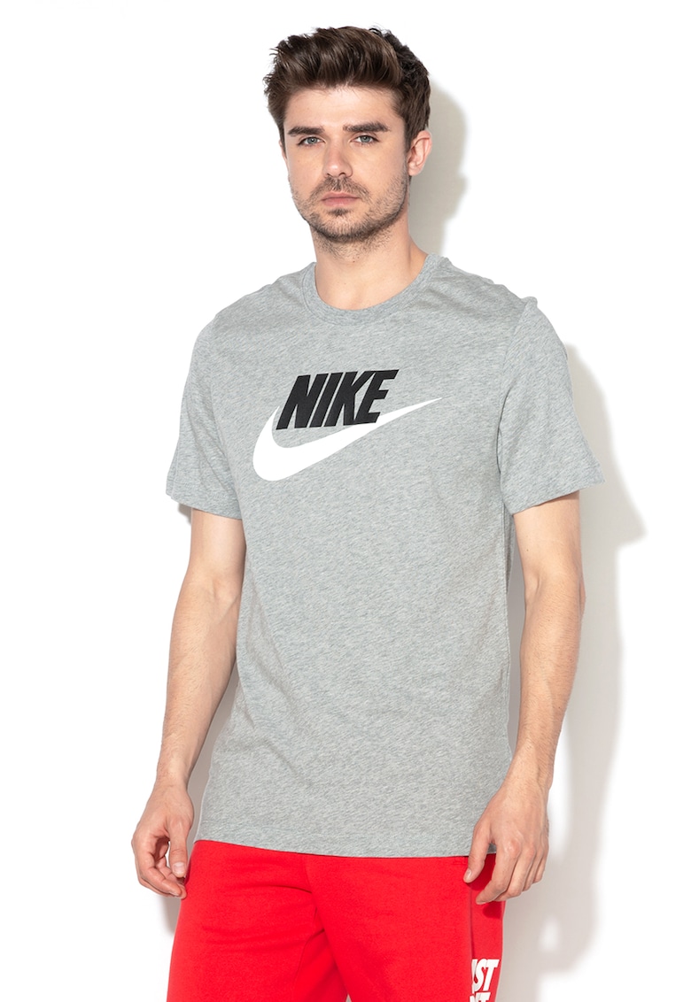 Tricou cu imprimeu logo Icon Futura - Gri melange