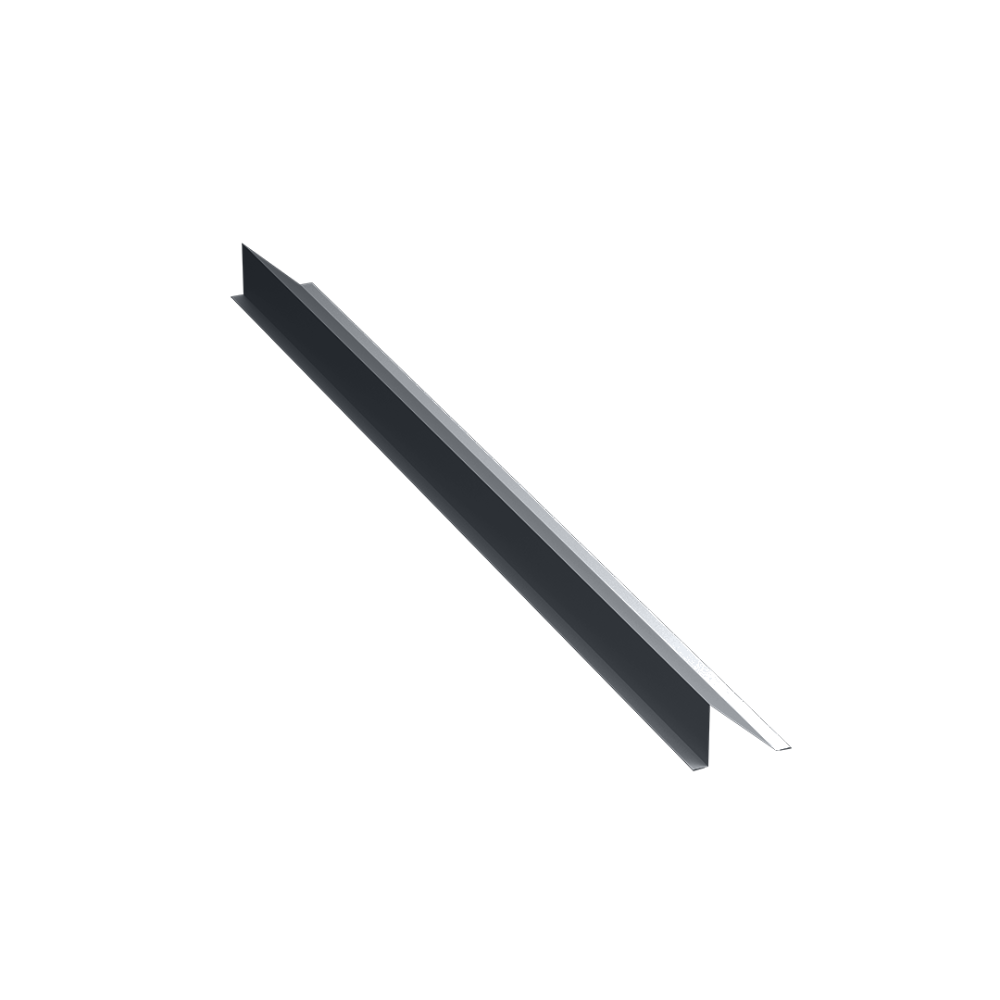 Opritor zapada liniar Caretta, tabla zincata, gri, RAL 7024 mat, 1 m
