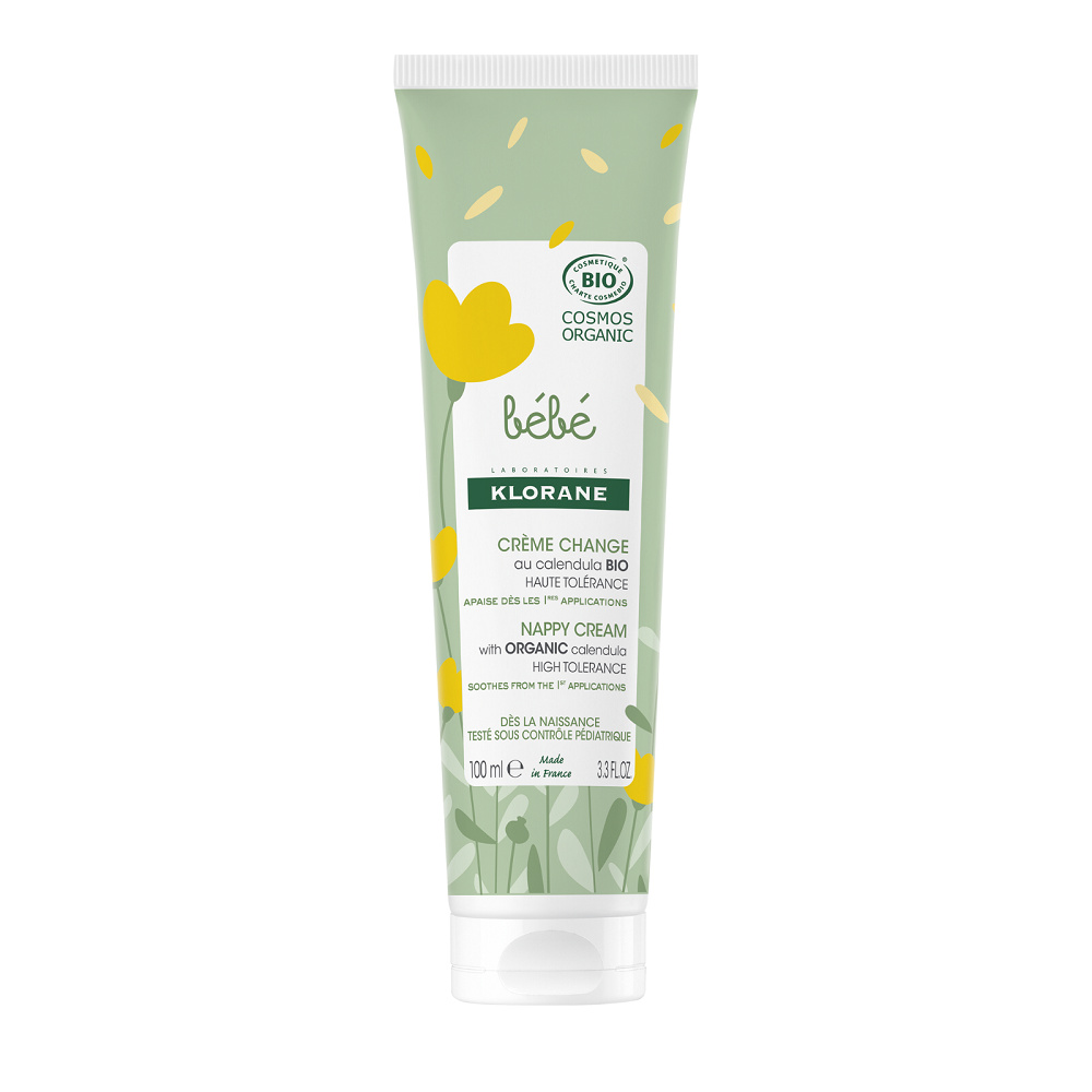 Crema bio impotriva iritatiilor din zona scutecului Klorane Bebe, 100 ml