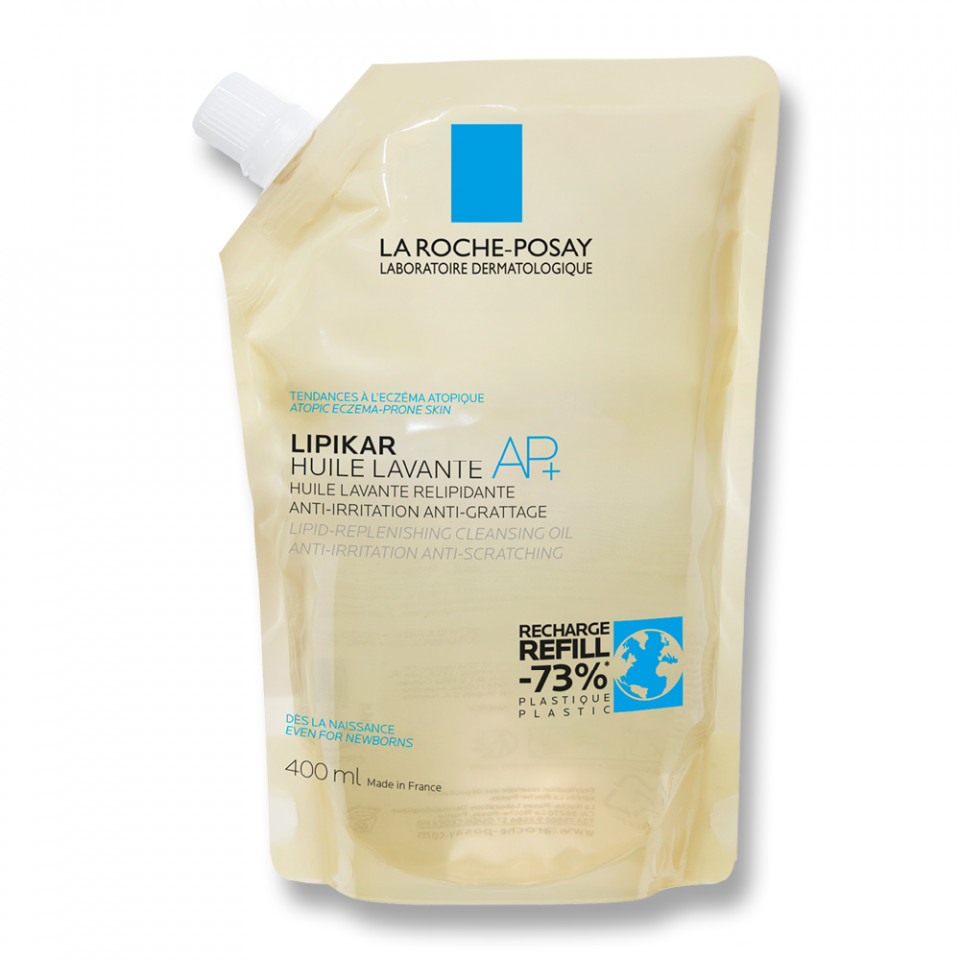 Ulei de spalare hidratant pentru pielea uscata cu tendinta atopica Lipikar AP+, La Roche-Posay (Concentratie: Ulei de baie, Gramaj: 400 ml Rezerva )