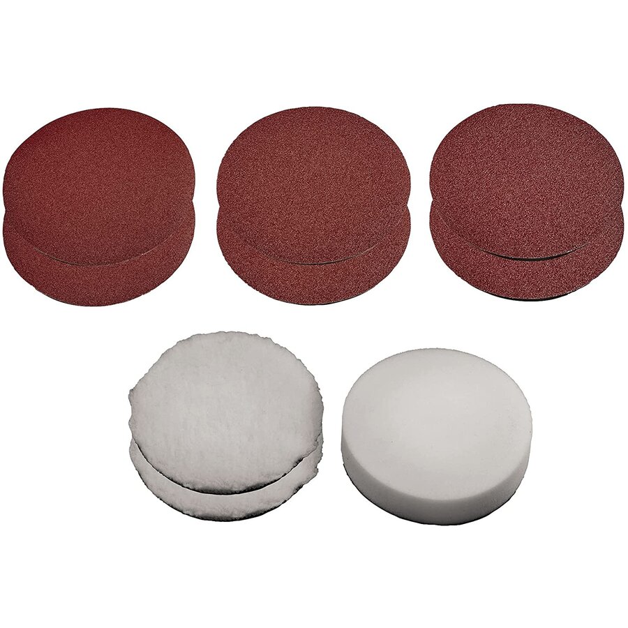 Set Capac/Disc Abraziv de Lustruit pentru CC-PO 1100/150 E 9 Bucati
