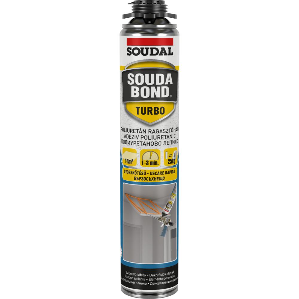 Adeziv poliuretanic Soudal Soudabond Turbo Gun, aplicare cu pistol, 750 ml