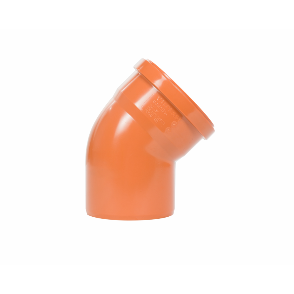 Cot PVC canalizare exterioara Valrom, diametru 315 mm, 45 grade