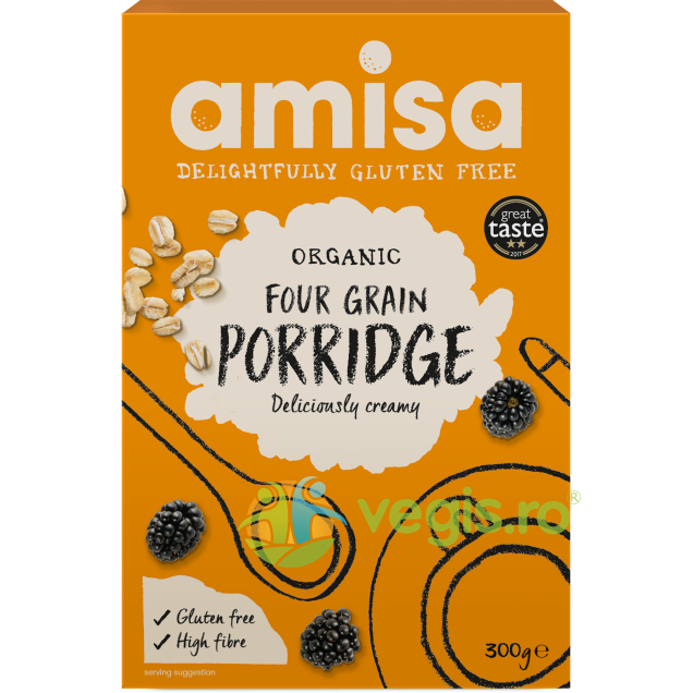 Porridge din 4 Cereale fara Gluten Ecologic/Bio 300g