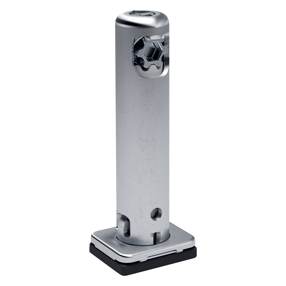 Picior nivelare REKORD TECH, tabla, finisaj zincat, reglabil, 12 mm