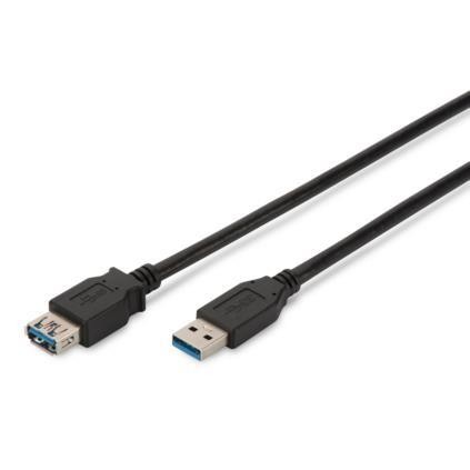 ASSMANN Prelungitor USB 3.0 SuperSpeed USB-A Tata-Mama, 3m, Albastru