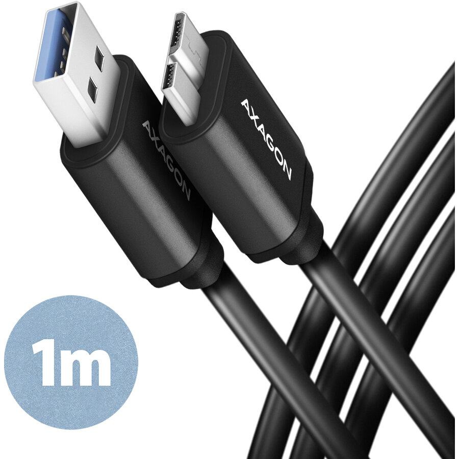 Cablu de Date / Incarcare USB-Micro B  la USB-A USB 3.2 Gen 1 3A 1M Negru