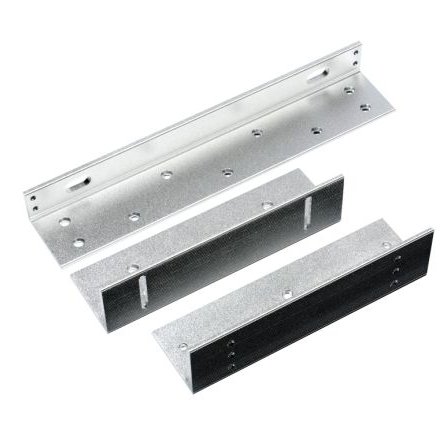 Suport inoxidabil din duraluminiu pentru montarea electromagnetilor de 500 kgf cu buzzer la usi cu deschidere in interior MBK-500ZL-BZ