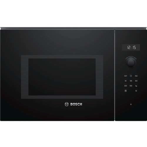Cuptor cu microunde incorporabil Bosch BFL554MB0, 25L, 900W, sticla neagra