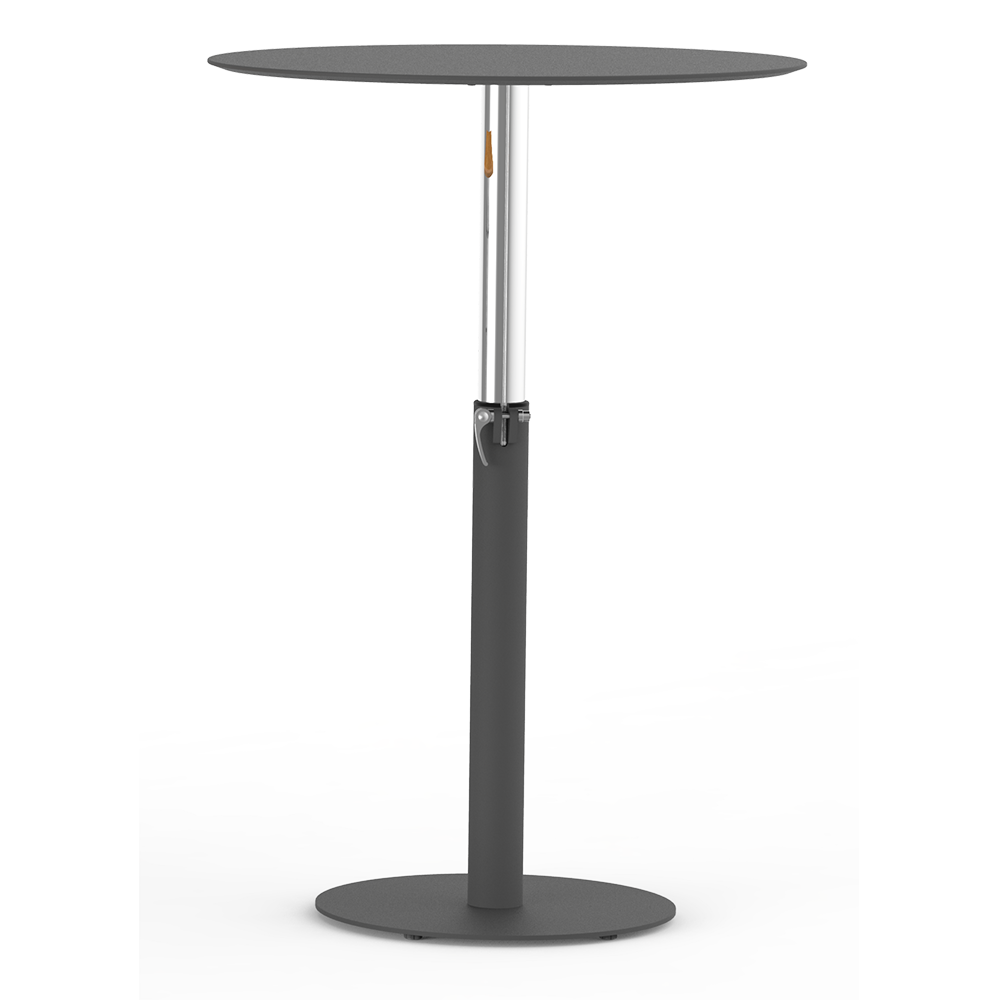 Picior de masă ajustabil, cu postament Ø 460 mm, metal, negru, Ø 60-70 mm, H 750-1100 mm