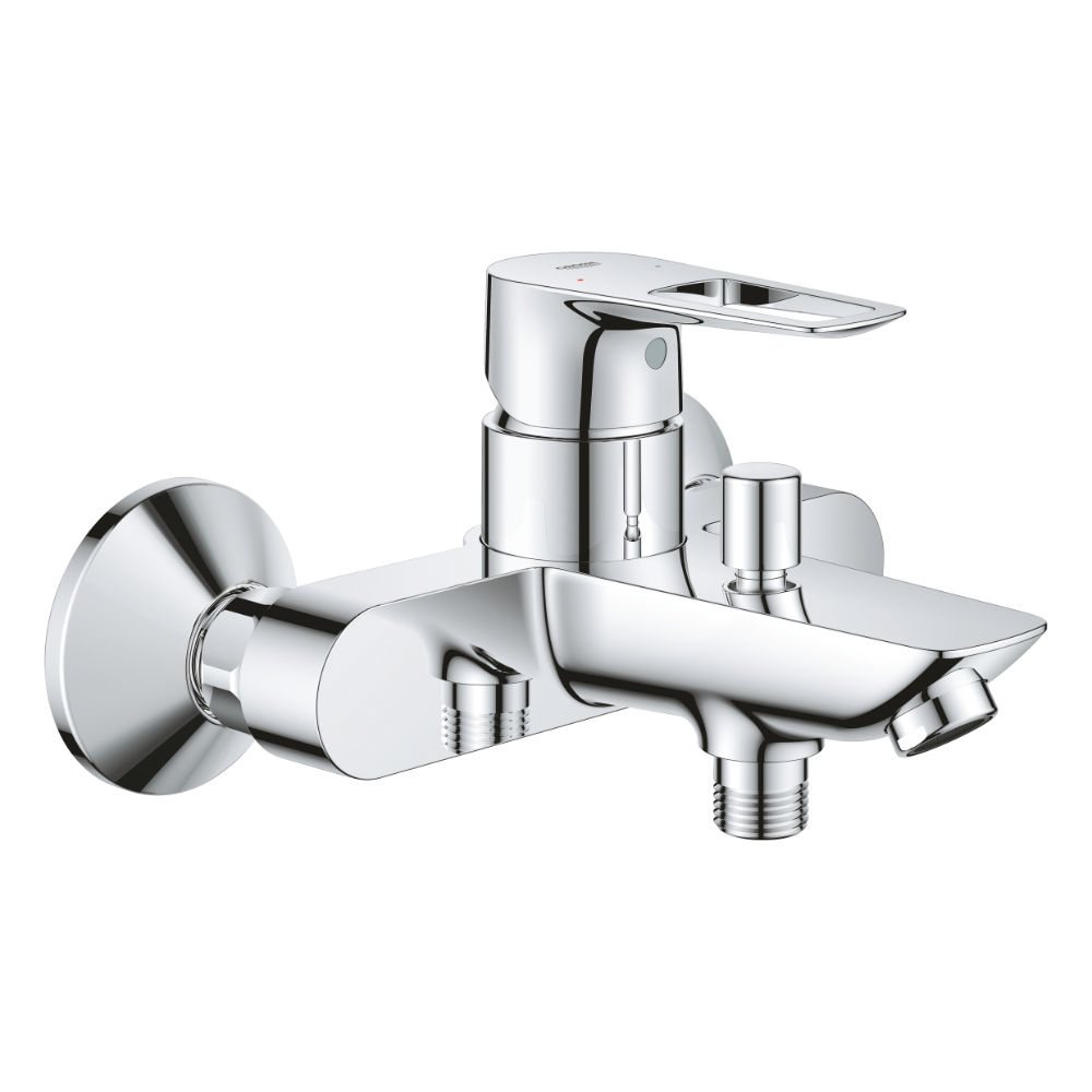 Baterie pentru cada Grohe Start Loop, monocomanda, alama, argintiu, cartus ceramic 35 mm