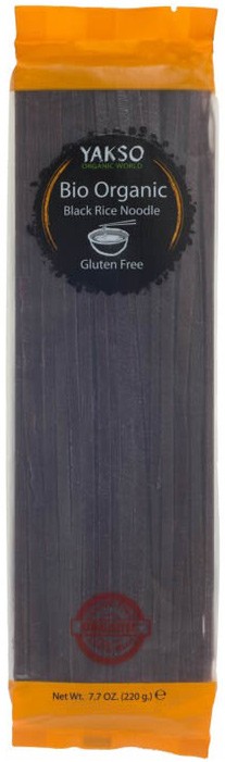 Taitei bio din orez negru, 220g Yakso