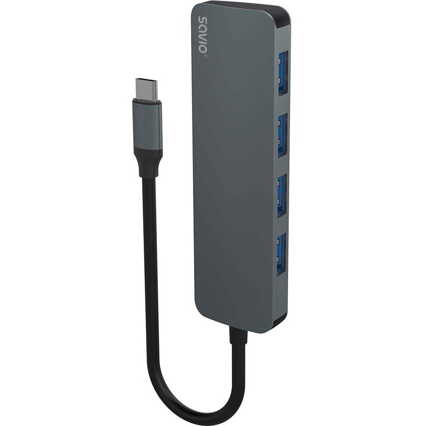 Hub USB USB-C - 4 x USB-A AK-54 Gri