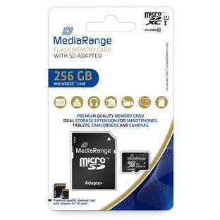 Card Micro SDXC SDXC 256GB UHS-1 Class 10 Cu Adaptor SD