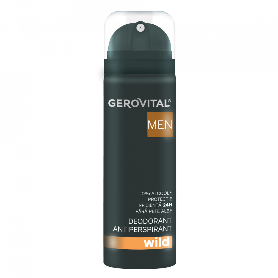 Deodorant antiperspirant Wild Gerovital Men (Concentratie: Deo Spray, Gramaj: 150 ml)