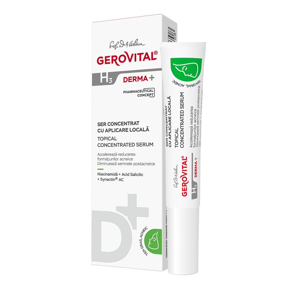 Ser concentrat cu aplicare locala Gerovital H3 Derma+, 15 ml