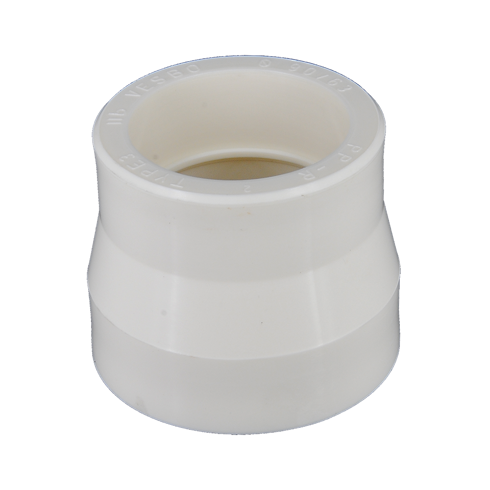 Reductie PPR Vesbo, alb, diametru nominal 90 mm, diametru redus 63 mm