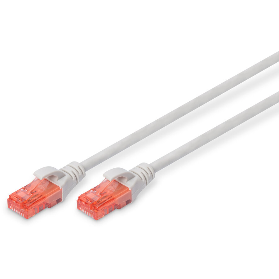 Patchcord U/UTP Cat6 1m Grey