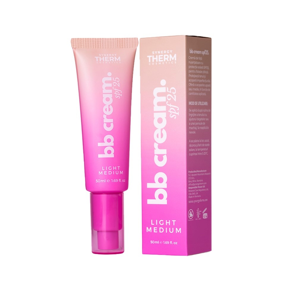 Crema de fata coloranta SPF25 BB Cream, Synergy Therm, 50 ml (Culoare produse: Light Medium)