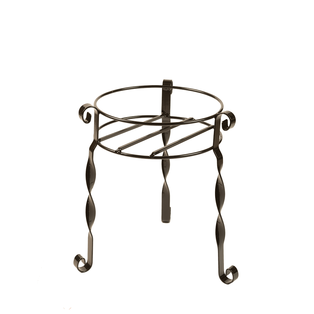 Stativ pentru un ghiveci M1, fier forjat, negru, 35 cm
